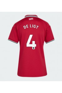 Manchester United Matthijs de Ligt #4 Fotballdrakt Hjemme Klær Dame 2026-27 Korte ermer
